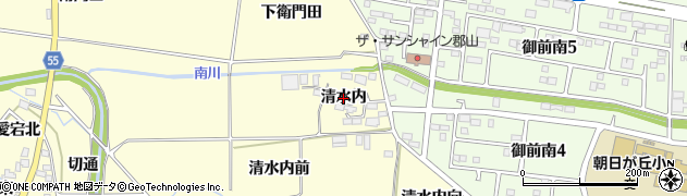 福島県郡山市大槻町（清水内）周辺の地図
