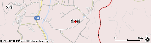 福島県三春町（田村郡）過足（宮ノ前）周辺の地図