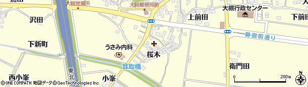 福島県郡山市大槻町桜木25周辺の地図