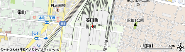 福島県郡山市菱田町周辺の地図