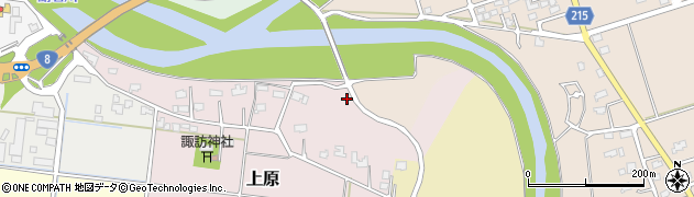 新潟県柏崎市上原周辺の地図