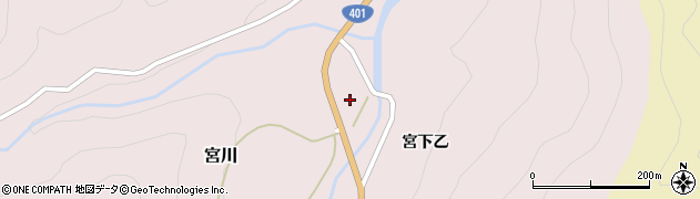 福島県会津美里町（大沼郡）宮川（川西乙）周辺の地図