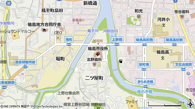 〒928-0000 石川県輪島市（以下に掲載がない場合）の地図