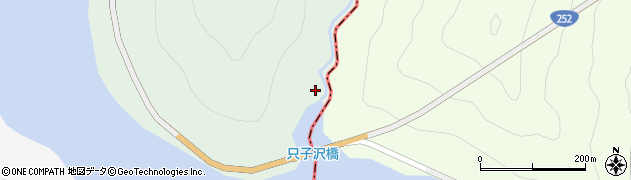 福島県只見町（南会津郡）塩沢（只子沢）周辺の地図