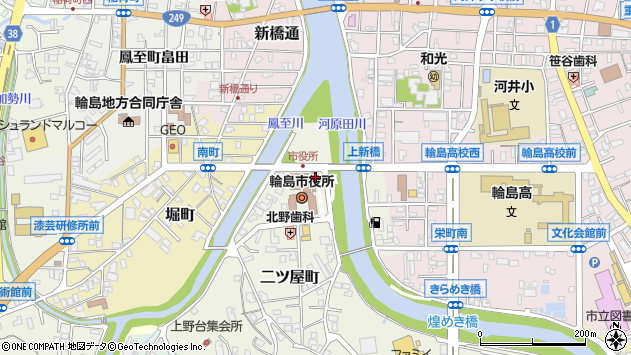 〒928-0021 石川県輪島市二ツ屋町の地図