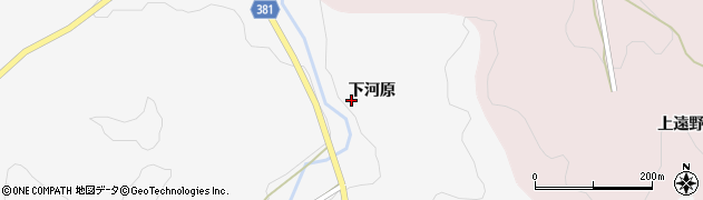 福島県田村市大越町早稲川（下河原）周辺の地図