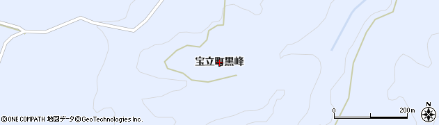 石川県珠洲市宝立町（黒峰）周辺の地図