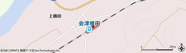 会津横田駅周辺の地図