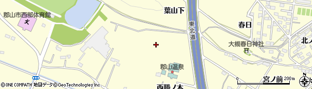 福島県郡山市大槻町（葉山）周辺の地図