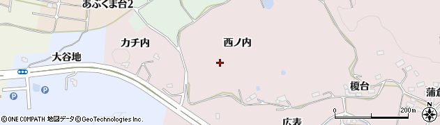 福島県郡山市蒲倉町（西ノ内）周辺の地図