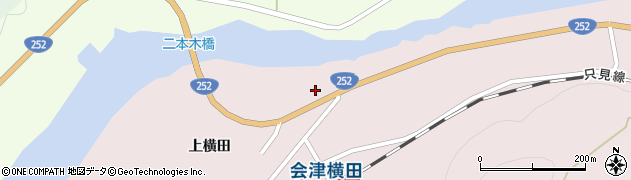福島県金山町（大沼郡）横田（浜子）周辺の地図