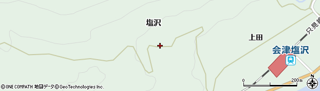 福島県只見町（南会津郡）塩沢（中山）周辺の地図