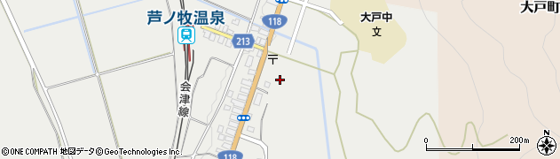 福島県会津若松市大戸町上三寄大豆田10周辺の地図
