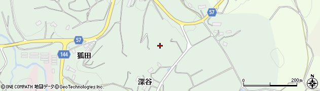 福島県三春町（田村郡）狐田（深谷）周辺の地図