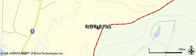 石川県輪島市町野町（北円山）周辺の地図