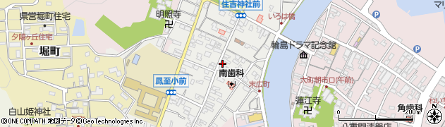 石川県輪島市鳳至町（上町）周辺の地図