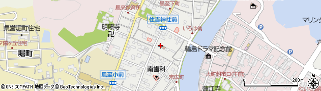 輪島鳳至郵便局周辺の地図