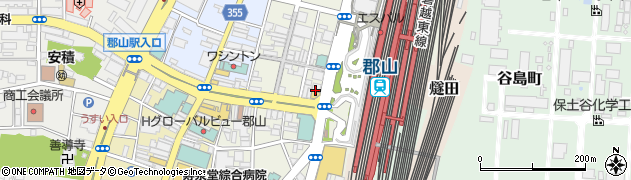 松屋 郡山駅前店周辺の地図