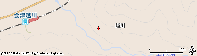 福島県金山町（大沼郡）越川（永川）周辺の地図
