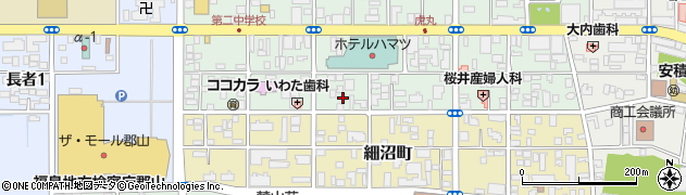 福島県郡山市虎丸町周辺の地図