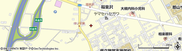 福島県郡山市大槻町（福楽沢前）周辺の地図