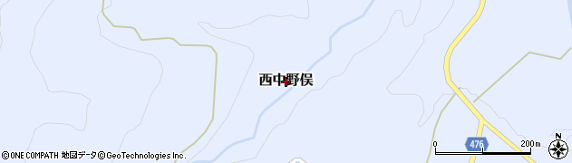 新潟県長岡市西中野俣周辺の地図