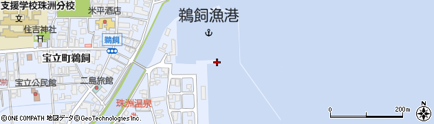 鵜飼漁港周辺の地図