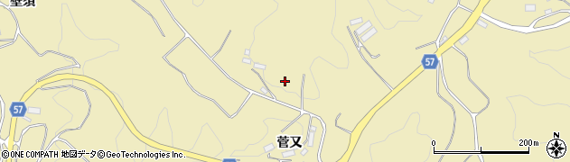 福島県田村市船引町芦沢（菅又後）周辺の地図
