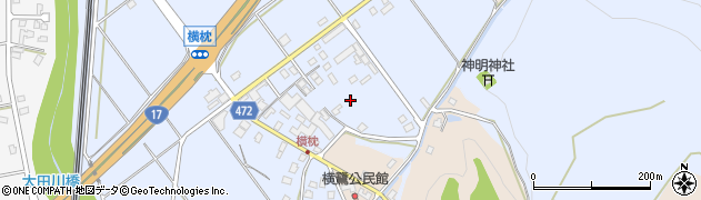 新潟県長岡市横枕町周辺の地図
