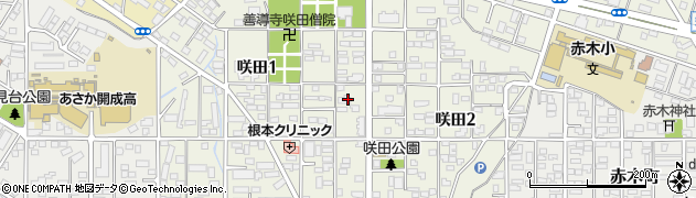 福島県郡山市咲田周辺の地図
