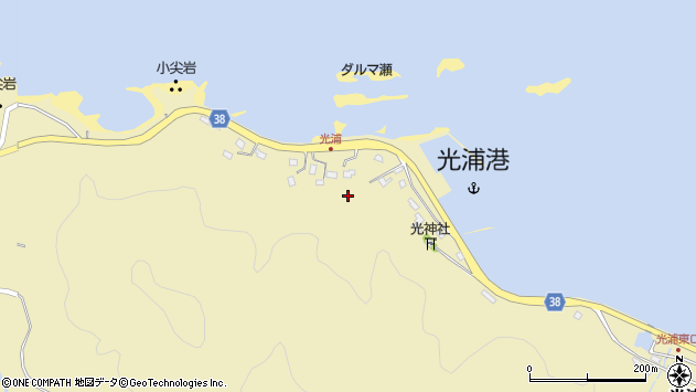 〒928-0067 石川県輪島市光浦町の地図