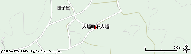 福島県田村市大越町下大越周辺の地図