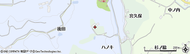 福島県郡山市下白岩町（後田）周辺の地図