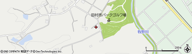 福島県田村市船引町椚山朝日前周辺の地図