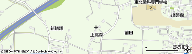 福島県郡山市片平町（高森北山）周辺の地図