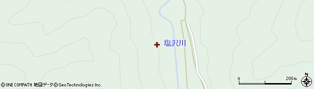 福島県只見町（南会津郡）塩沢（右石）周辺の地図