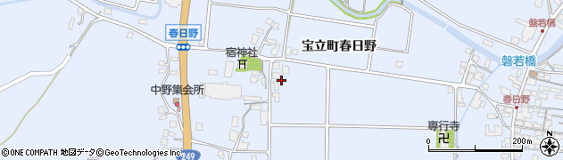 石川県珠洲市宝立町（春日野乙）周辺の地図