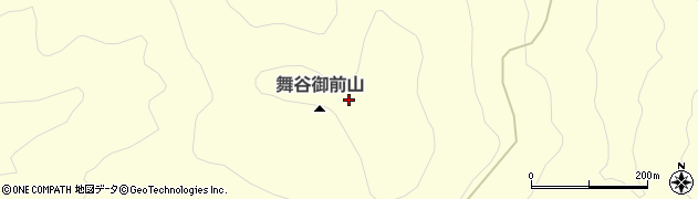 舞谷御前山周辺の地図