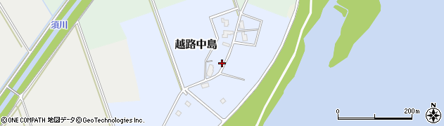 新潟県長岡市越路中島周辺の地図