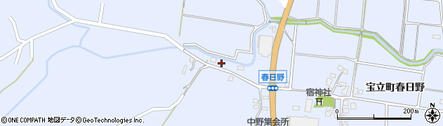 石川県珠洲市宝立町（春日野は）周辺の地図