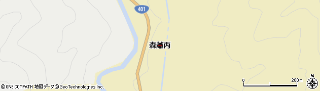 福島県会津美里町（大沼郡）西尾（森越丙）周辺の地図