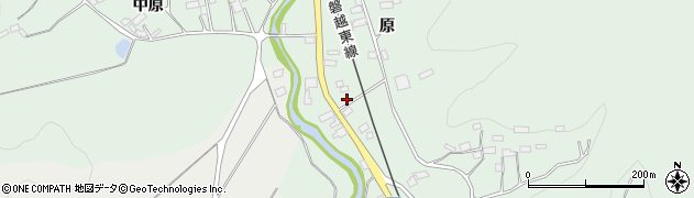 福島県田村市大越町下大越原周辺の地図
