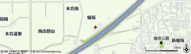 福島県郡山市片平町（蟻塚）周辺の地図