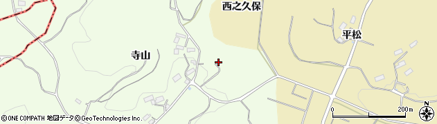 福島県三春町（田村郡）上舞木（寺山）周辺の地図