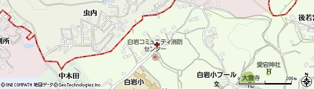 福島県郡山市白岩町（堺之内）周辺の地図