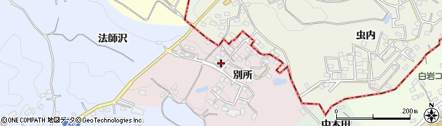 福島県郡山市舞木町（別所）周辺の地図