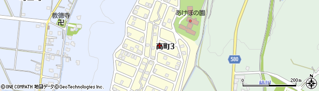 新潟県長岡市高町周辺の地図