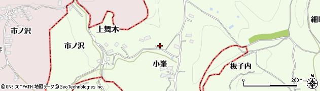 福島県三春町（田村郡）上舞木（小峯）周辺の地図
