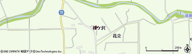福島県郡山市片平町櫟ケ沢周辺の地図