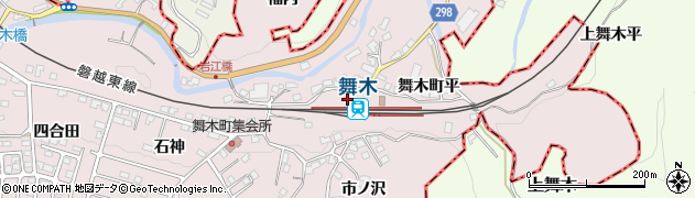 舞木駅周辺の地図